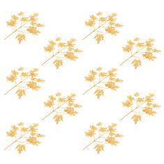 Greatstore Umetne javorjeve veje, 10 kosov, zlate, 75 cm