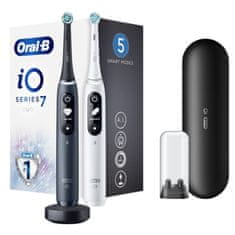 Oral-B O Series 7 komplet magnetnih zobnih ščetk, črna/bela, 2/1