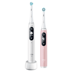 Oral-B iO Series 6 komplet magnetnih zobnih ščetk, bela in roza