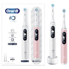 Oral-B iO Series 6 komplet magnetnih zobnih ščetk, bela in roza