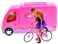 JOKOMISIADA Pink Camper Doll Car + Bike Za0164