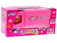 JOKOMISIADA Pink Camper Doll Car + Bike Za0164
