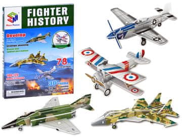 JOKOMISIADA Puzzle 78-delna 3D sestavljanka History of the Fighters ZA3799