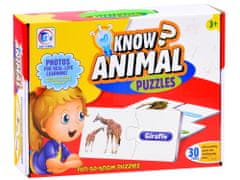 JOKOMISIADA Educational English animal puzzle ZA3863