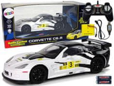 shumee Športni avtomobil Racing R/C 1:18 Corvette C6.R Bele 2.4 G Luči