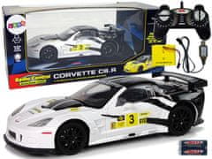 shumee Športni avtomobil Racing R/C 1:18 Corvette C6.R Bele 2.4 G Luči