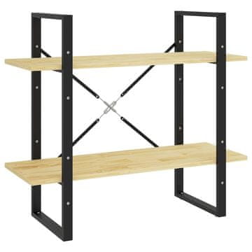 Vidaxl Knjižna omara 2-nadstropna 80x30x70 cm trdna borovina
