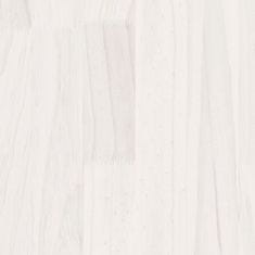 Greatstore Stranska omarica bela 35,5x33,5x76 cm trdna borovina
