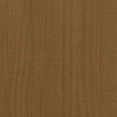 Greatstore Stranska omarica medeno rjava 35,5x33,5x76 cm trdna borovina