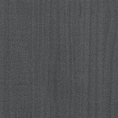 Greatstore Nočna omarica siva 35,5x33,5x41,5 cm trdna borovina