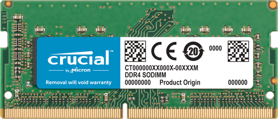 Crucial pomnilnik (RAM), 8 GB, SODIMM, DDR4, 2666MT/s, CL19, 1.2V (CB8GS2666)