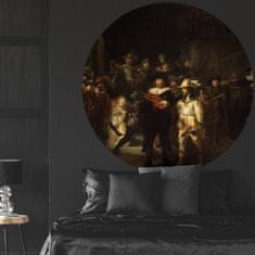 Greatstore WallArt Okrogla stenska poslikava Nočna straža, 142,5 cm