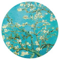 shumee WallArt Okrogla stenska poslikava Mandljev cvet, 190 cm