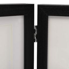 Greatstore 3-delni okvir za fotografije, 28x18 cm + 2x(13x18 cm), črn