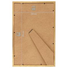 Vidaxl Foto okvirji 3 kosi stenski zlati 50x70 cm MDF
