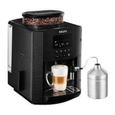Krups Essential popolnoma samodejni espresso kavni aparat, črn (EA815070)