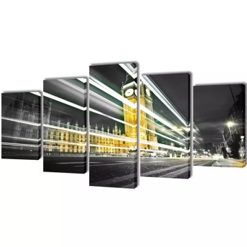 Vidaxl Set platen s printom Big Ben London 200 x 100 cm