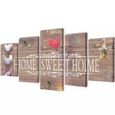 Vidaxl Set platen s printom Home Sweet Home 100 x 50 cm