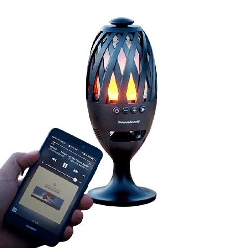 InnovaGoods Bluetooth zvočnik z LED imitacijo plamena