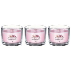 Yankee Candle Set votivnih sveč v kozarcu Pink Cherry Vanilla 3 x 37 g