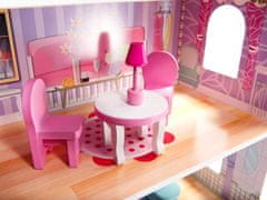 Aga MDF lutkovna hiša s pohištvom 70 cm Roza LED