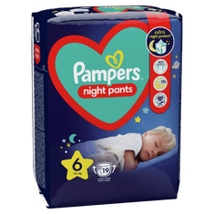 Pampers Night Pants hlačne plenice, velikost 6, 19 plenic, 15+ kg