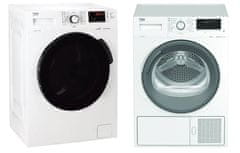 Beko pralni stroj WUE7612XST + sušilni stroj DF7414SX