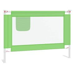 Vidaxl Posteljno varovalo za malčke zeleno 90x25 cm blago