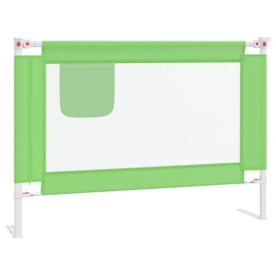 Vidaxl Posteljno varovalo za malčke zeleno 90x25 cm blago