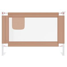 Vidaxl Posteljno varovalo za malčke taupe 100x25 cm blago