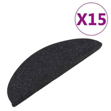Vidaxl Samolepilne preproge za stopnice 15kosov 65x22,5x3,5 antracitne