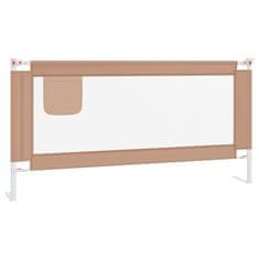 Greatstore Posteljno varovalo za malčke taupe 180x25 cm blago