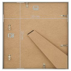 Vidaxl Foto okvirji 5 kosov stenski/namizni srebrni 20x20 cm MDF
