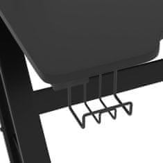 Greatstore Gaming miza z nogami ZZ-oblike črna 90x60x75 cm