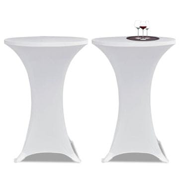 Vidaxl vidaXL Prt za barsko mizo Ø 60 cm bel elastičen 2 kosa.