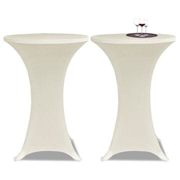 Vidaxl Prt za barsko mizo Ø 70 cm krem raztegnjen 2 kosa
