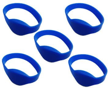 MIFARE® 5 kos modrih RFID zapestnic s čipom MIFARE Classic 1K NXP