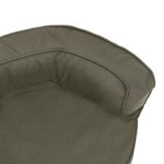 Greatstore Ergonomska pasja postelja 60x42 cm videz platna temno siva
