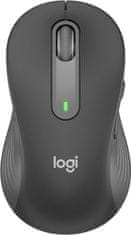 Logitech Signature M650 miška, velikost L, Bluetooth, za levičarje, grafitna barva (910-006239)