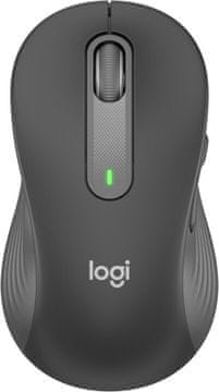 Logitech Signature M650 miška, velikost L, Bluetooth, za levičarje, grafitna barva (910-006239)