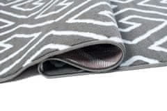 Chemex Preproga Ognjenje Sodobna Belgija Dizajn 10207 Bela Siva 80x150 cm