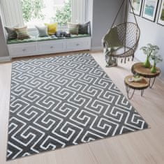 Chemex Preproga Ognjenje Sodobna Belgija Dizajn 10207 Bela Siva 80x150 cm