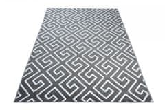 Chemex Preproga Ognjenje Sodobna Belgija Dizajn 10207 Bela Siva 80x150 cm