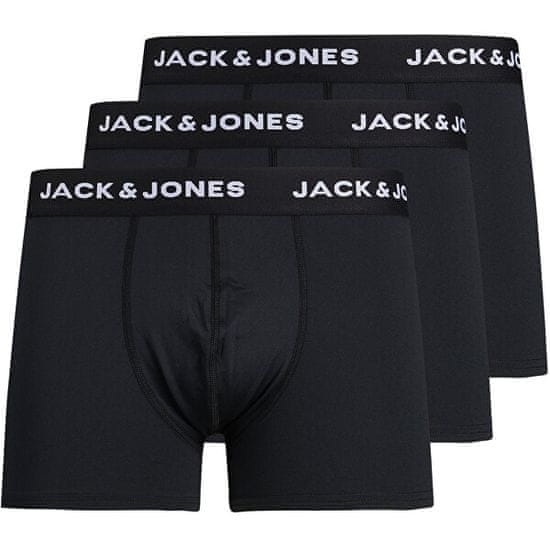 Jack&Jones 3 PAKET - moške boksarice JACBASE 12204876 Black