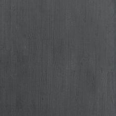 Greatstore Visoka omara siva 80x30x210 cm trdna borovina