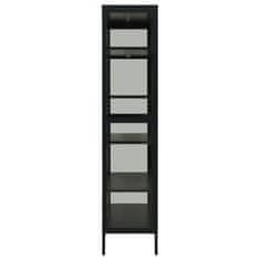 Vidaxl Razstavna omarica antracitna 90x40x180 cm jeklo in steklo