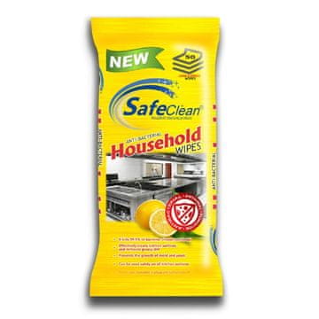 megamiska Antibakterijski vlažni robčki za gospodinjstvo 50 kos z vonjem limone