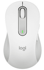 Logitech Signature M650 miška, velikost L, Bluetooth, za levičarje, bela (910-006240)