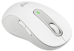 Logitech Signature M650 miška, velikost L, Bluetooth, za levičarje, bela (910-006240)