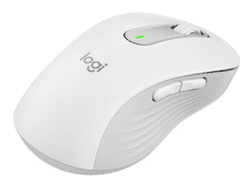 Logitech Signature M650 miška, velikost L, Bluetooth, za levičarje, bela (910-006240)